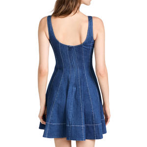 Personalizza il vestito di Jeans da donna alla moda senza maniche vestito di Jeans con canotta in vita con motivo a cuore Aline - Product Image 2