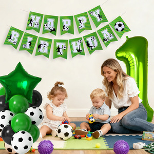 Decorazioni per Feste di Compleanno di <span class=keywords><strong>1</strong></span> <span class=keywords><strong>Anno</strong></span>, Set con Bandierine e <span class=keywords><strong>Palloncini</strong></span> in Lattice, Vendita Transfrontaliera - Product Image 4