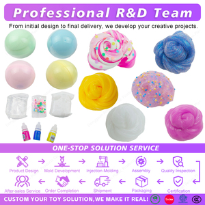 Kit de Slime de Mantequilla OEM para Niños, Slime Transparente Mixto con Bolitas Sorpresa y Chispas, Juguete Sensorial DIY - Product Image 2
