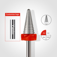 Conique tout le corps tungstène Super haute qualité aiguiser les dents zéro Vibration carbure manucure perceuse à ongles foret professionnel
