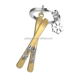 Llavero de Metal Esmaltado de Esquí y Snowboard Cortina, Recuerdo de Deportes de Nieve de Montaña, Llavero de la Estación de Esquí de los Alpes Italianos - Product Image 5