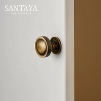 Poignée de porte de placard et de tiroir en laiton de style antique moyen, couleur bronze antique, à trou unique, petite poignée pour porte de meuble