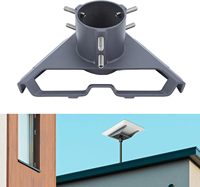 Adaptador de Tubo Starlink Gen 3, Soporte para Mástil de 25-53 mm, Compatible con Starlink V3/V4, Conector de Base Triangular de Metal Resistente a la Intemperie