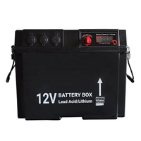 Kotak Baterai Tipe Tutup yang Dipasang dengan Baut Tugas Berat dengan Soket Pengisi Daya USB, Voltmeter Digital, dan Soket Pemantik Rokok untuk Kapal Laut