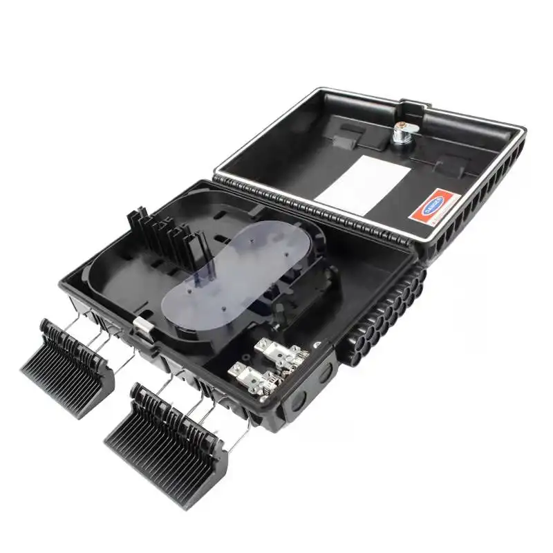 Colore nero 8 16 24 core inserimento LGX PLC Splitter scatola di distribuzione in fibra ottica scatola di terminazione materiale eccellente