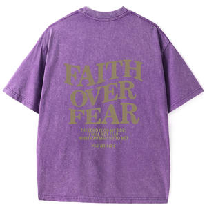 पुरुषों की अत्यधिक एसिड-वॉश 'डर' भजन ग्राफिक रेट्रो स्ट्रीटवियर शॉर्ट-आस्तीन टी-शर्ट - Product Image 3