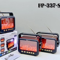 FP-337-S Haut-parleur Bluetooth d'extérieur avec effet de flamme 3D, radio FM, pour le camping, la décoration de table, la décoration de la maison
