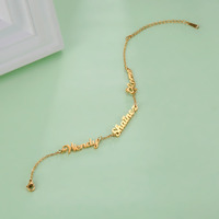 Nom personnalisé à la mode 18K or nom Bracelets 304 316 acier inoxydable lettre en forme de bracelet amoureux pour les Couples anniversaire