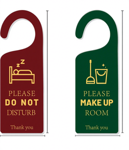 Panneau de porte en acrylique double face « Ne pas <span class=keywords><strong>d</strong></span>éranger » et « Bienvenue » pour <span class=keywords><strong>chambre</strong></span> <span class=keywords><strong>d</strong></span>'hôtel, signalisation de nettoyage et <span class=keywords><strong>d</strong></span>écoration de poignée de porte - Product Image 2