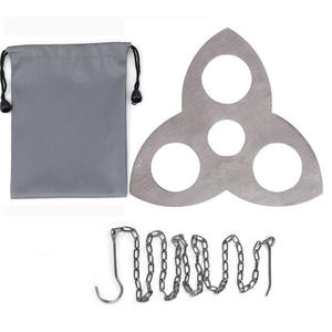 Réchaud suspendu d'extérieur en acier inoxydable, support de feu de camp portable sur trépied avec chaîne et sac pour pique-nique et barbecue - Product Image 3