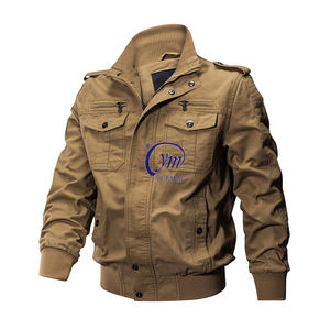سترة طيار كبيرة الحجم مخصصة للرجال، جاكيت بيسبول، معطف دافئ سميك، سترات تكتيكية من الصوف - Product Image 2