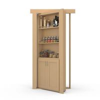 Porte cachée Murphy en bois massif de haute qualité Design traditionnel pour l'intérieur de la chambre Porte de bibliothèque invisible avec porte en verre