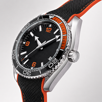 Montre à quartz pour homme style hippocampe, cadran 45 mm, étanche 30 m, calendrier, aiguilles lumineuses, bracelet en alliage et nylon, fermoir caché, aiguille de pointeur