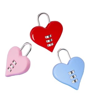 กุญแจล็อครูปหัวใจแบบผสมผสาน 3 หลัก สำหรับกระเป๋าเดินทาง ตู้เก็บของ จักรยาน และที่เก็บของ - Product Image 5