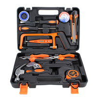 LANWEI Ensemble d'outils à main en acier inoxydable OEM 22 pièces avec mallette rigide et marteau à griffes, garantie pour la réparation domestique et la construction