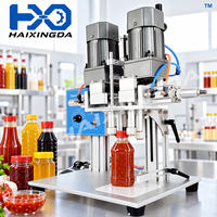 Machine de capsulage semi-automatique électrique à quatre roues pour bouteilles en plastique, machine de scellage de bouchons à vis pour l'emballage de liquides, d'eau et de boissons