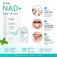 Bandes buccales NAD+ de haute qualité pour le soutien anti-âge, complément alimentaire pour la santé des cheveux, de la peau et des ongles, bandes buccales NAD+ à dissolution rapide