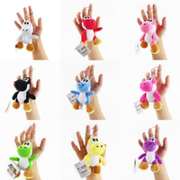 Porte-clés en peluche petit dinosaure plombier 10 couleurs, pendentif dinosaure mignon de dessin animé, breloque de sac, accessoires, cordon de téléphone, vente en gros
