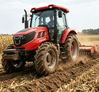 Tracteur agricole CNCMC TT1004 2980 kg 100 CV avec vitesse nominale de 2200 tr/min et cabine fermée pour l'agriculture, le jardinage et les vergers