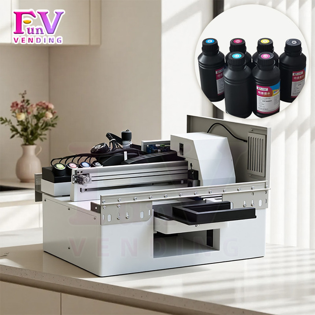 New Desktop UV Flatbed Inkjet Printer for Mobile Covers Phone Cases Egg/Flex Materials CMYK Ink for I3200 Head 1 Year Warranty
