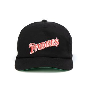 หมวกแก๊ปปักโลโก้แบบไม่มีโครงสร้าง 5 ช่อง สีดำ ติดกระดุมแบบ Snapback ผ้าฝ้ายสีดำ สไตล์เรโทร - Product Image 2