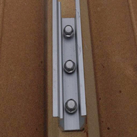 Kit de montage solaire pour toiture facile à installer, mini-rails en U 120 mm 200 mm, support PV pour toiture en tôle trapézoïdale
