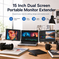 Extensor de Pantalla Triple para Laptop, Extensor de Pantalla Múltiple Portátil, Pantalla Extendida Dual para Laptop Windows macOS