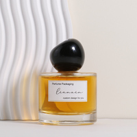 Flacon de parfum rond en verre vide de luxe, design personnalisé, 30 ml, 50 ml, 100 ml, avec boîte