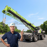 Grue tout-terrain avancée de 110 tonnes, 4x4, direction intégrale, grue mobile hydraulique pour la construction industrielle d'ensembles d'acier