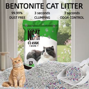 Litière pour chat de qualité supérieure, écologique, 25L, 20kg, en forme de boule, charbon actif, bentonite, hautement absorbante, agglomérante, pour le nettoyage des animaux de compagnie - Product Image 1