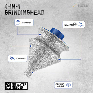 Herramienta <span class=keywords><strong>de</strong></span> Biselado con <span class=keywords><strong>Diamante</strong></span> Soldado M14 y 5/8-11, <span class=keywords><strong>Broca</strong></span> Cónica Multifunción para Pulir Bordes <span class=keywords><strong>de</strong></span> Azulejos, Mármol y Cuarzo - Product Image 3