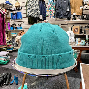 Sombrero de invierno de punto de calavera corto Retro para hombre al por mayor, gorros desgastados de ganchillo de Hip Hop de calle fresca, gorros con logotipo personalizado dibujado a mano - Product Image 2