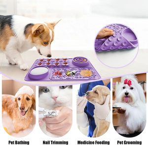 カスタムロゴ入りスローフィーダー犬用ボウル 570g 重量級シリコン製 吸盤付き 滑り止め 大型犬用 卸売 - Product Image 3