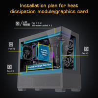 Casing PC Lovingcool Diskon, Casing Gaming ATX, Casing Komputer Meja, Tower, Full Tower, Matx dengan Kaca Temper