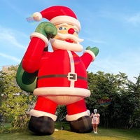 Ballon gonflable Père Noël géant imperméable pour décoration de Noël en extérieur