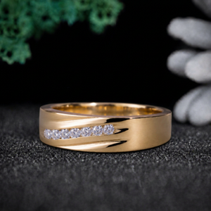 Anillo de Compromiso y Boda para Mujer, Oro Amarillo Phoenix, Plata 925, Moissanita con Engaste de Puntas, Diseño Geométrico Minimalista - Product Image 1