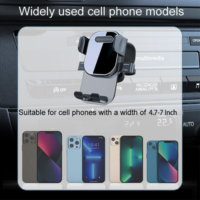 Support de téléphone flexible pour grille d'aération de voiture - Support de tableau de bord réglable en plastique avec support de téléphone