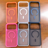Coque de protection magnétique antichoc en TPU PC de 2,0 mm pour iPhone 17 Pro Max 16 17e, finition mate dépolie