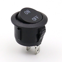 Interrupteur à bascule rond de 20 mm KCD1 2/3/4 broches, 2/3 positions, à enclenchement rapide, pour contrôle de l'alimentation des appareils électroménagers
