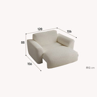 Sofá eléctrico de tela Chenille, sofá cama retráctil recto, multifuncional para sala de estar pequeña, uso doméstico