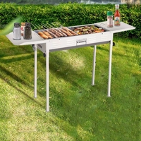 Barbecue pliant portable JIXIN en acier inoxydable de grande taille pour activités familiales et pique-niques en plein air