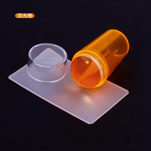 Kit de tampons à ongles en silicone transparent avec flacon vide, outil de tamponnage fluorescent pour nail art et vernis gel - Product Image 5