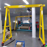 Grue portative à portique basse hauteur 0,5-2T, compacte et pliable, type A, pour levage en garage ou sous-sol à plafond bas