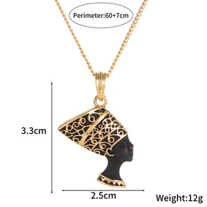 Collier égyptien Tutankhamon Nefertiti pour maman, bijoux pour femmes, Sphinx, reine égyptienne, pharaon, Isis, Horus, pendentifs - Product Image 2