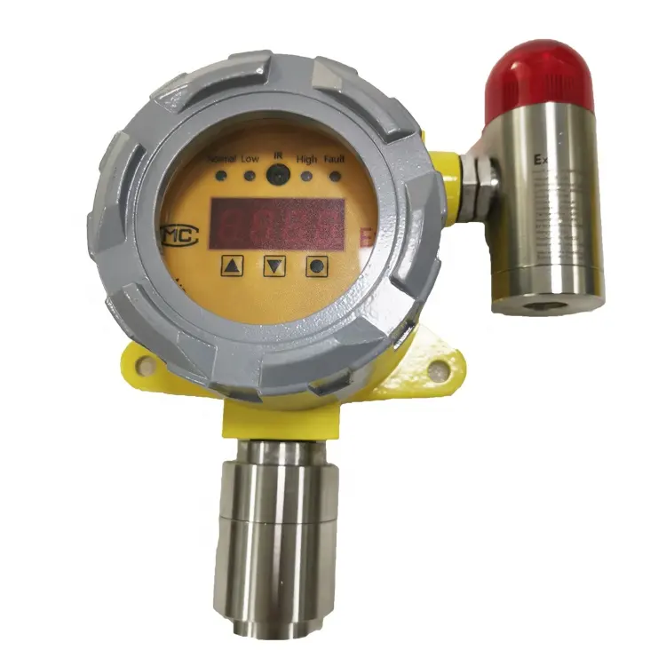 Pasokan Pabrik Detektor Gas Pasang Dinding untuk EX CO O2 H2S O3 NO2 NO 4-20mA RS232 Sensor Gas Output Relay