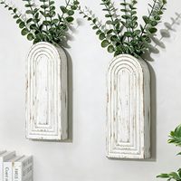 Jardinière murale en bois, vase bohème suspendu pour plantes et fleurs d'intérieur, jardinières murales en bois naturel pour la décoration artistique de la maison