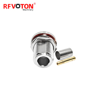 Connecteurs coaxiaux RF de type N femelle 50 ohms à sertir pour câbles LMR240 H155 RG59 RG-8X, approvisionnement direct usine
