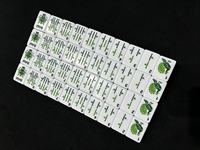 Jeu de Mahjong en Jade Vert Foncé, Tuiles Acryliques Marbrées Pixelisées, Pièces de Mahjong Chinoises Premium, Logo Personnalisé & OEM Pris en Charge