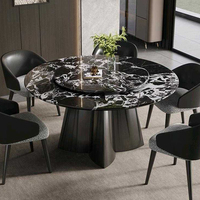 Natürlicher Luxus-Stein Mid-Century Modern Umweltfreundlicher 8-Sitzer Esstisch Metallbeine Hotel- und Heimgebrauch Montage Erforderlich 3 Jahre