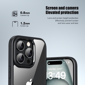 Custodia per <span class=keywords><strong>iPhone</strong></span> 16, Cover Trasparente Antigraffio in PC Rigido con Paraurti Morbido in TPU per <span class=keywords><strong>iPhone</strong></span> 16 Pro Max 15 14 <span class=keywords><strong>13</strong></span> - Product Image 2